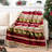 Christmas Blanket Sherpa Fleece Throw Reindeer