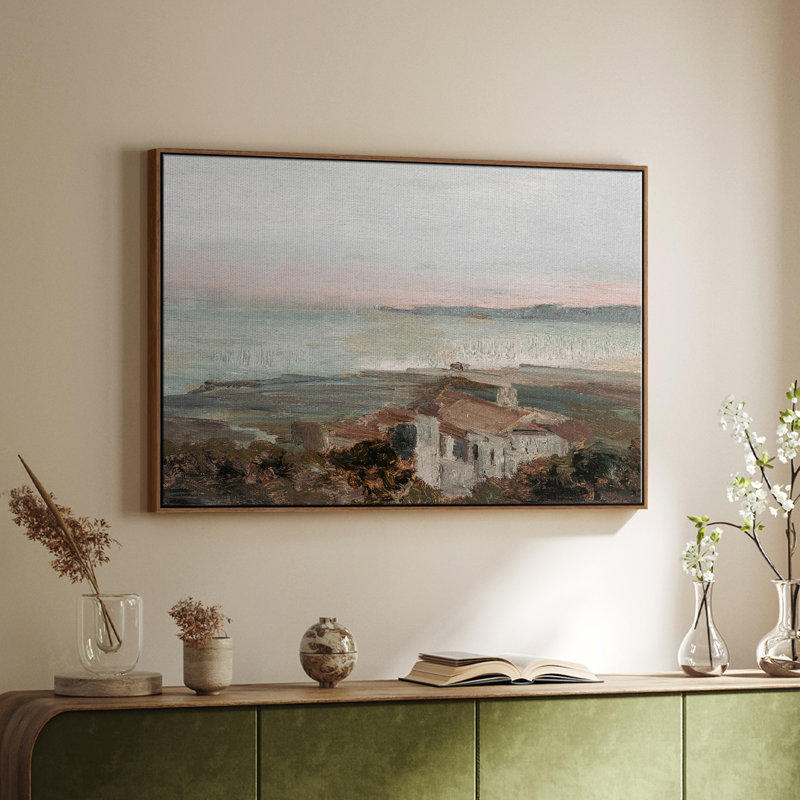 «Vintage Nautical Print-CLII» sur, Toile encadrée noyer flottant, H 25 po x l 37 po