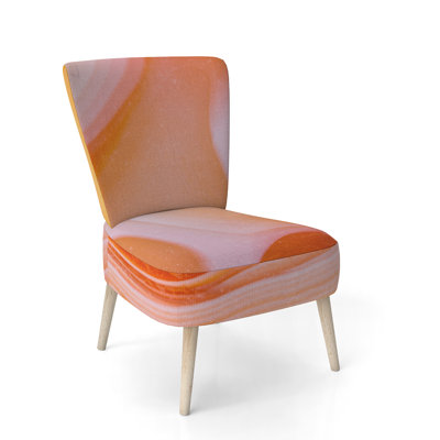 Velvet Upholstered Floral Side Chair - Modern floral Accent Chair