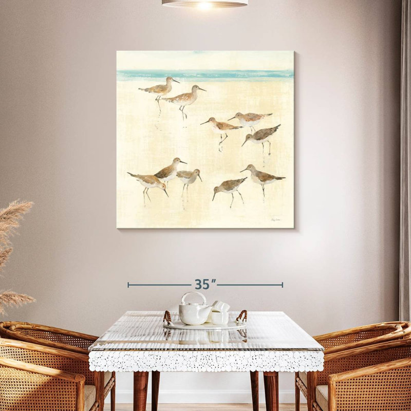Brampt Sandpipers White, 39" H x 39" W