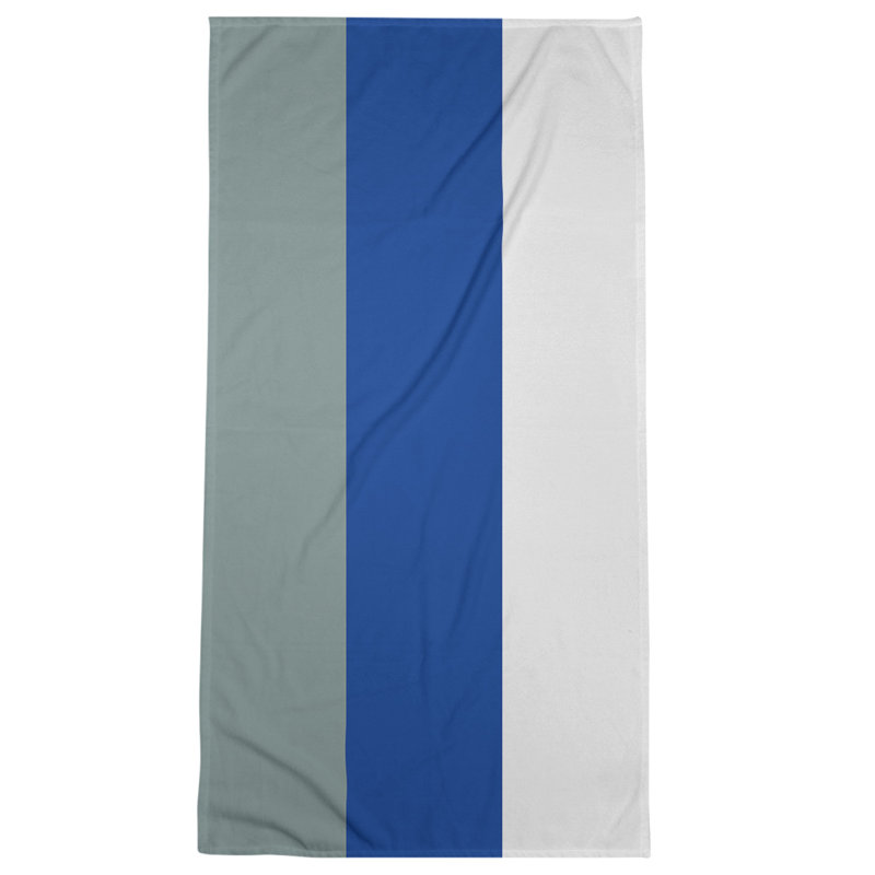 Beach Towel, Navy/Gray/Off White