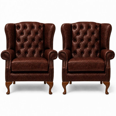 Upholstered Leather Armchair