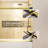 60 " X 57 " Aluminum Frame 1/4" Tempered Glass Double Sliding Bathtub Door Stainless Steel Handles, Gold-129393304-125401276