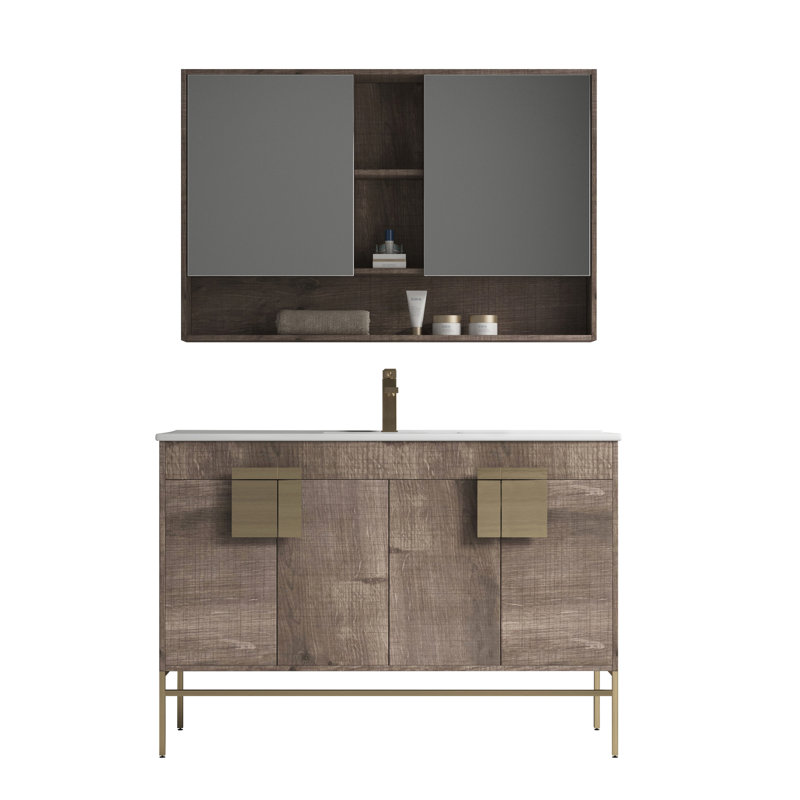 Jezabel 48'' Single Bathroom Vanity with Ceramic Top