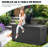 Sapphome 32.2'' W 260 Gallons Water Resistant Polyester Lockable Deck Box in Black
