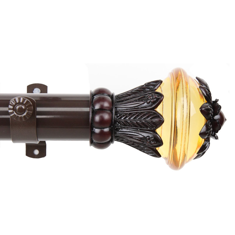 Tringle à rideaux simple Siciliano, De 28 po à 48 po de largeur, Cacao