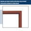 Porte extérieure en fibre de verre avec moulure de brique et de vinyle, porte d'entrée démontable, grain d'acajou teint et design artisanal-111076690