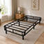 Cadre de lit plateforme robuste Twin XL KD recouvert de tissu-2095876126