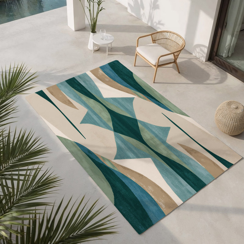 Tapis intérieur et extérieur Aurora Symphony, Rectangle 1 pi 6 po x 2 pi 6 po