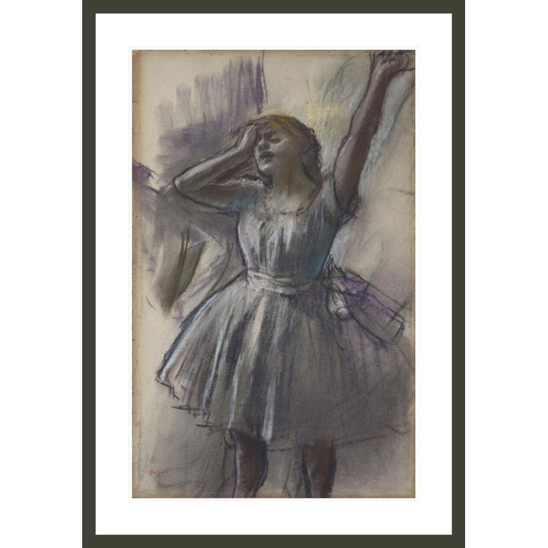 «Dancer Stretching» par Edgar Degas, impression giclée sur cadre, H 41,5 po x l 29 po