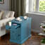 Table de bout classique avec ports USB, tiroir et armoire spacieuse-191973645