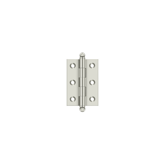 2.5'' x 1.69'' Butt Bearing Hinge, Polished Nickel