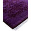 Overdyed Hand-Knotted Wool Modern-Contemporary Purple Area Rug 3' 2" x 5' 3"