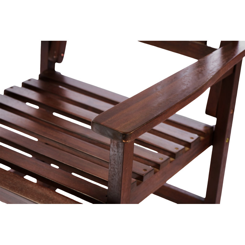 Chaise berçante en acacia d'intérieur, Brun