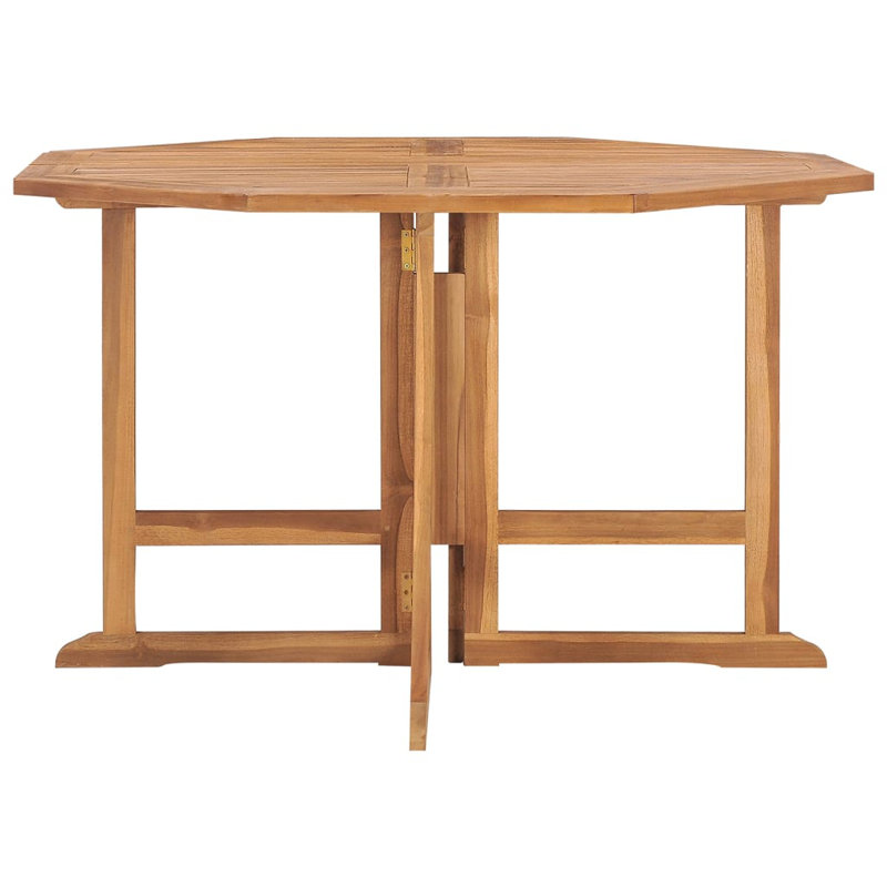 Folding Patio Dining Table 43.3"x43.3"x29.5" Solid Wood Teak