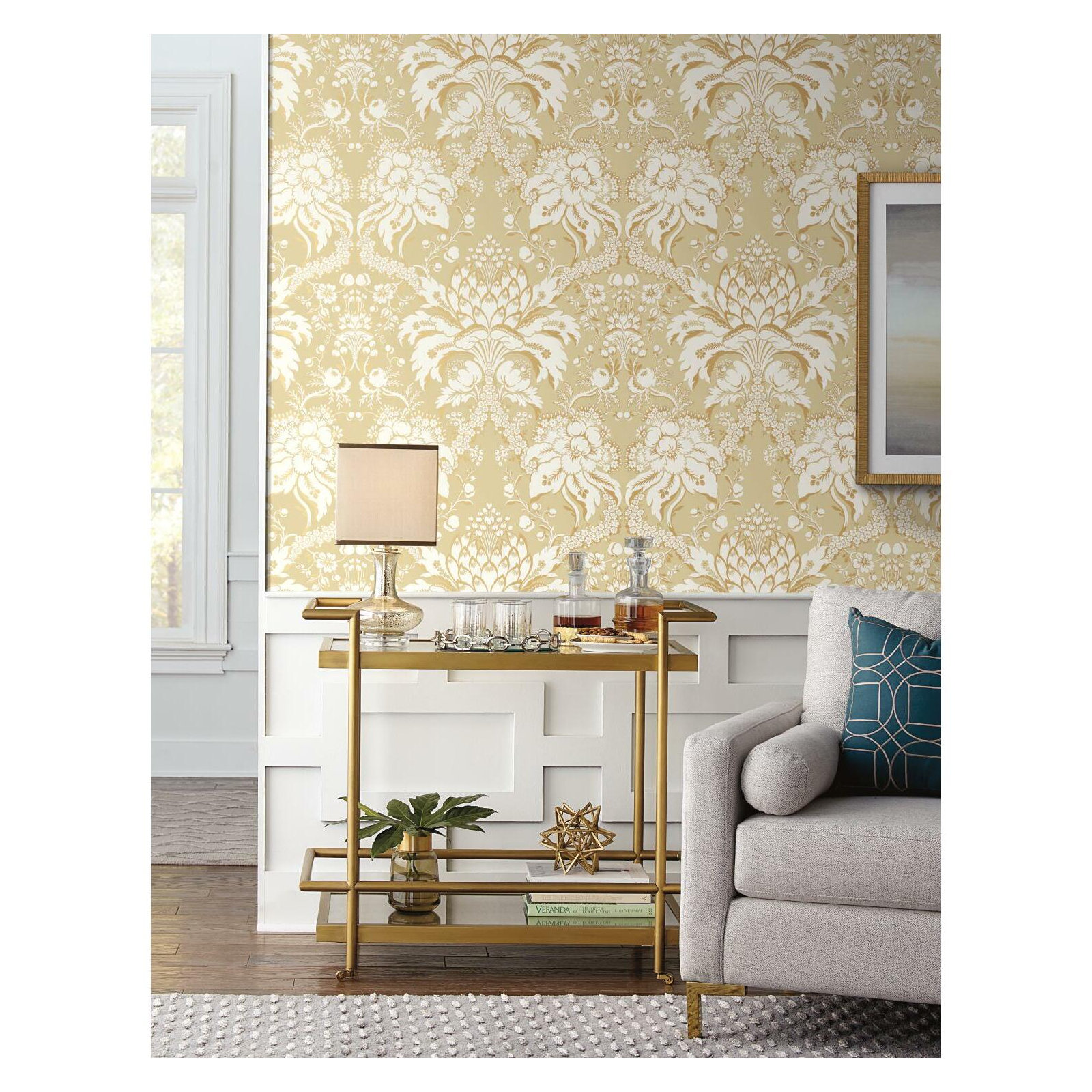 27' L x 27" W Wallpaper Roll, Yellow