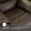 Fauteuil inclinable standard berçant en cuir Olara