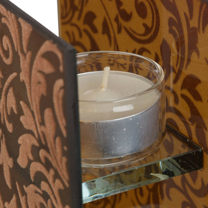 3 Piece Glass Tabletop Tealight Holder Set with Candle Included