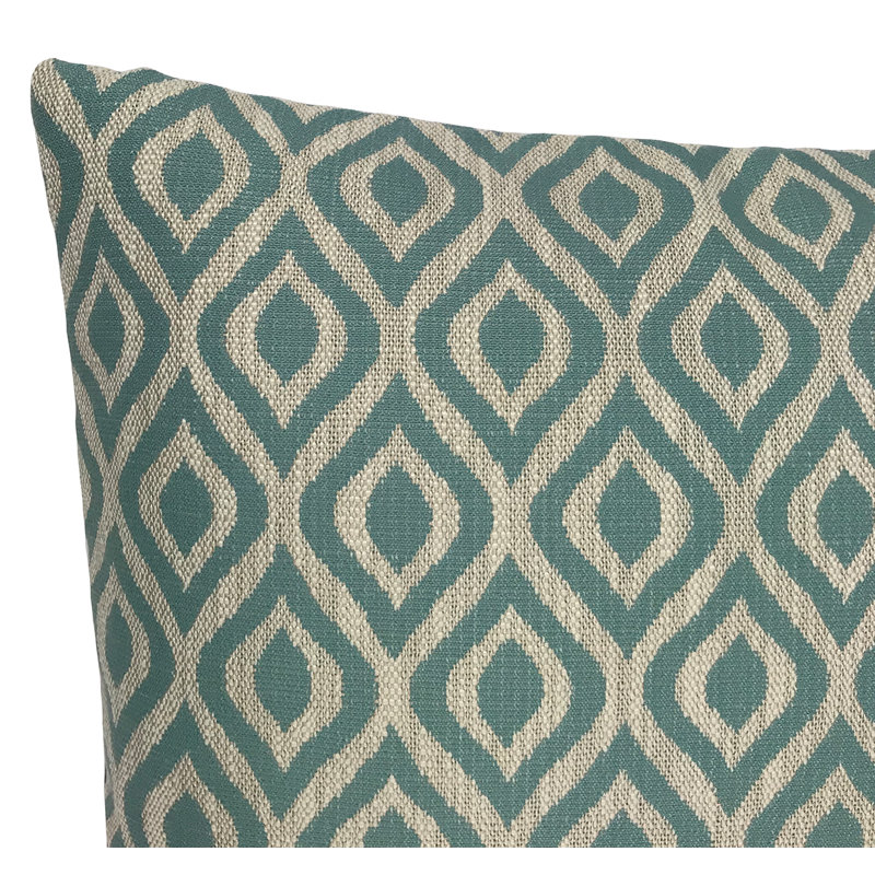  Coussin décoratif Norwood, 20 po x 20 po, Turquoise
