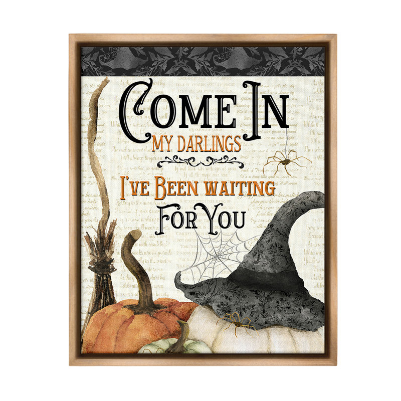 " Spooky Witch Phrase " by Deane Beesley, Montalcino Elm Floater Frame, 21" H x 17" W