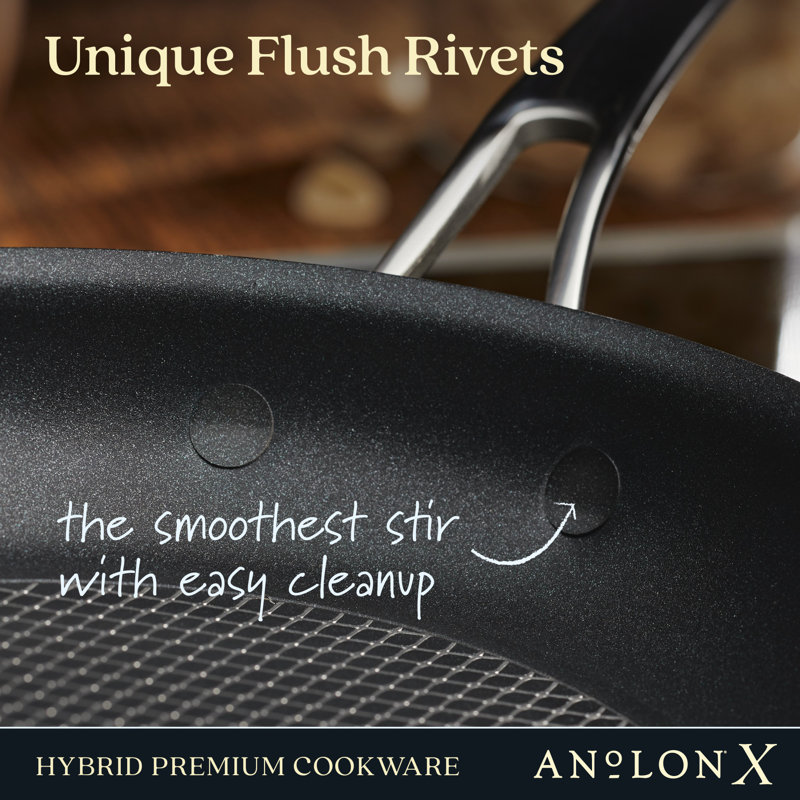 Anolon X Hybrid Nonstick Cookware Induction Pots and Pans Set, 10 Piece