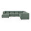 Canapé modulaire Quinshon MINIMORE de style moderne de 117 po de large avec repose-pieds et USB-604765988