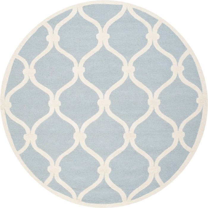 Cannen Hand Tufted Wool Geometric Rug, Round 8'