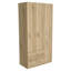 Armoire Ferrante avec trois tiroirs, cinq tablettes et tringle, rangement de chambre à coucher moderne-1972717190