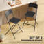 Ensemble de 2 tabourets pliables avec repose-pieds-1230872544