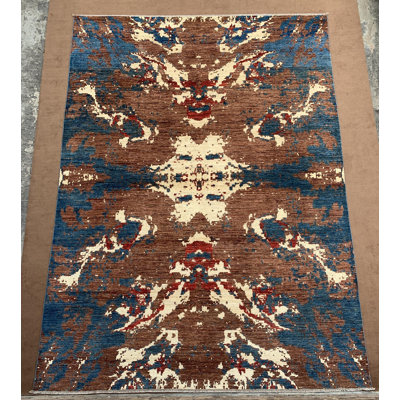 Grand tapis Abshar Gabbeh 9,10 x 13,7 pi, tapis en laine fabriqué à la main afghane 10 x 13 pi, tapis tribal géométrique, tapis à poils doux 297 x 413 cm