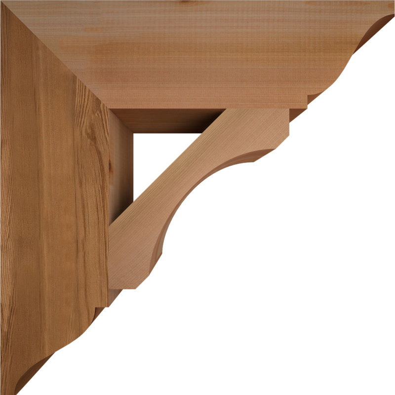 Support en bois rustique traditionnel BKTLEC01, Cèdre rouge de l'Ouest (lisse), H 22 po x l 5,5 po x P 22 po