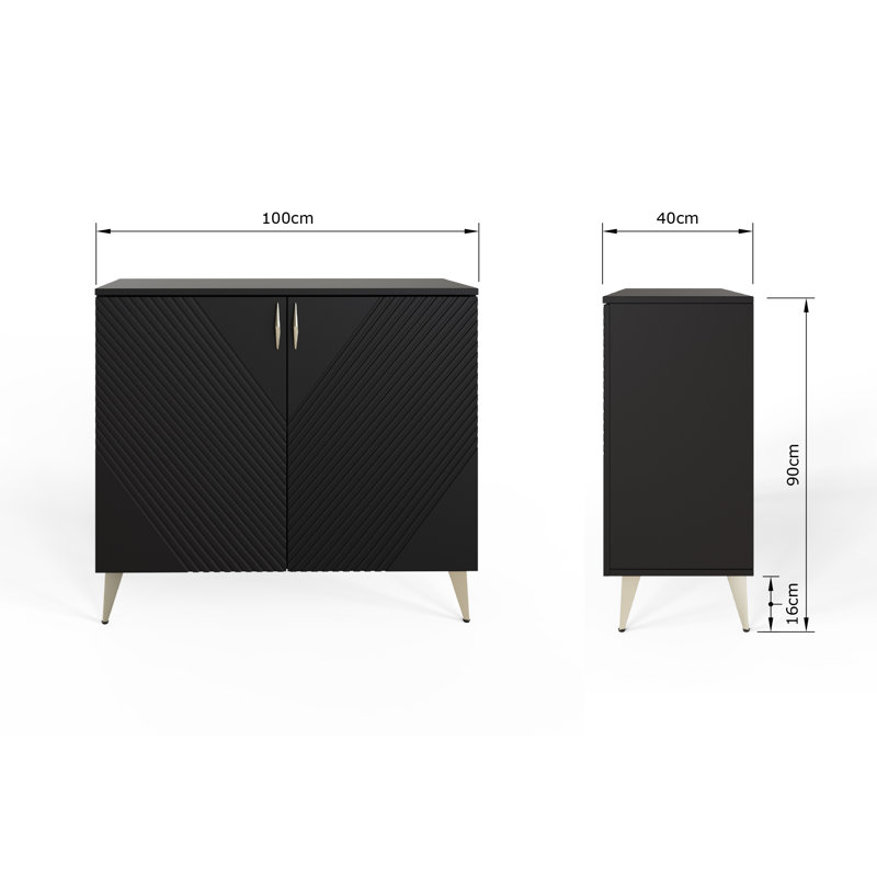AVA SMALL SIDE , Black