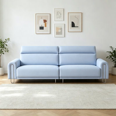 French Simple and Fashionable Blue Sofa
