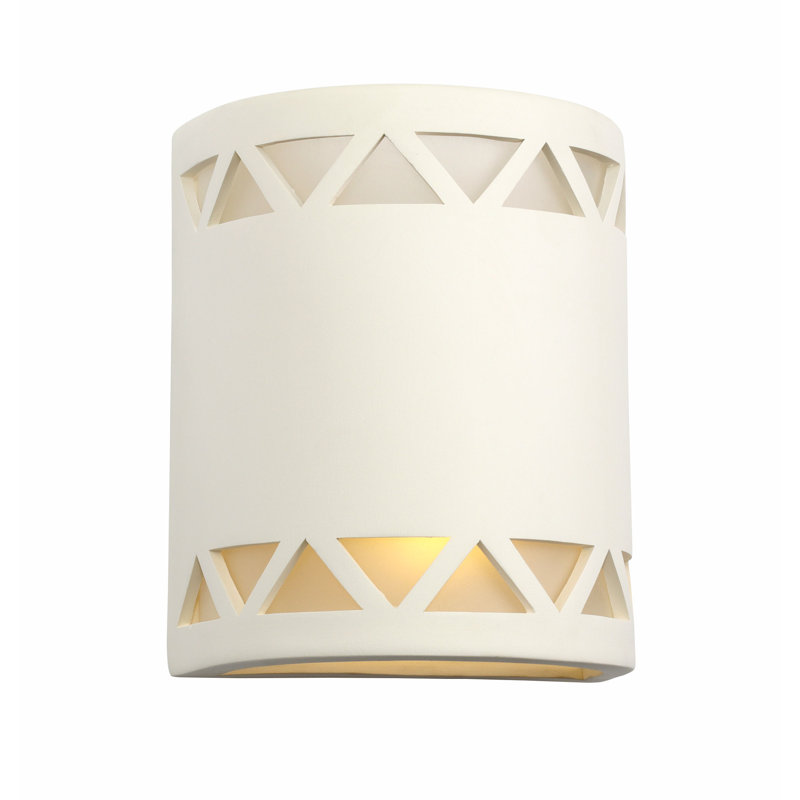 Ampoule murale d'extérieur encastrée en céramique Charleus, ampoule DEL incluse, H 10 po x l 8 po x P 5 po