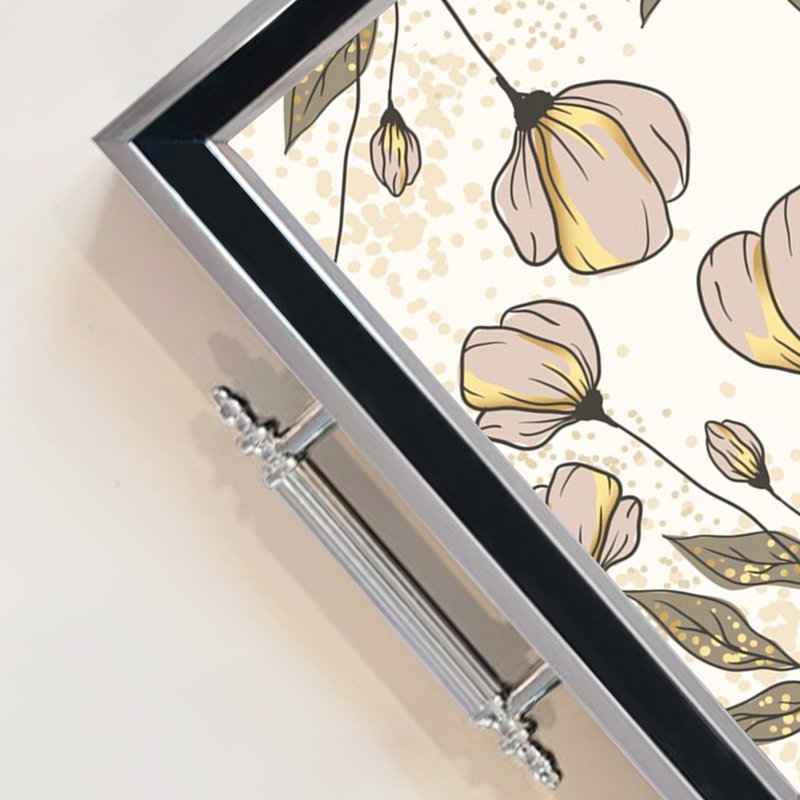 Elegant Glass Tray, 19.7 x 11.4 x 1.4 inches | 100% Durable Glass Construction | Easy to Clean with Damp Cloth | Ideal for Serving, Decorative Display, and Organizing | Stylish Addition to Home Décor