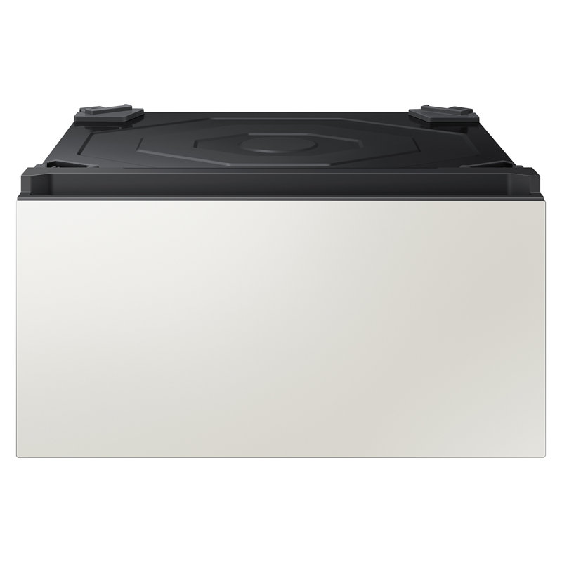 Samsung Bespoke Wide Laundry Pedestal with Storage Drawer, 15" H x 27" W x 29" D, Ivory