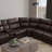 6-Piece Leather Power Sectional with Top-Grain Upholstery & Console