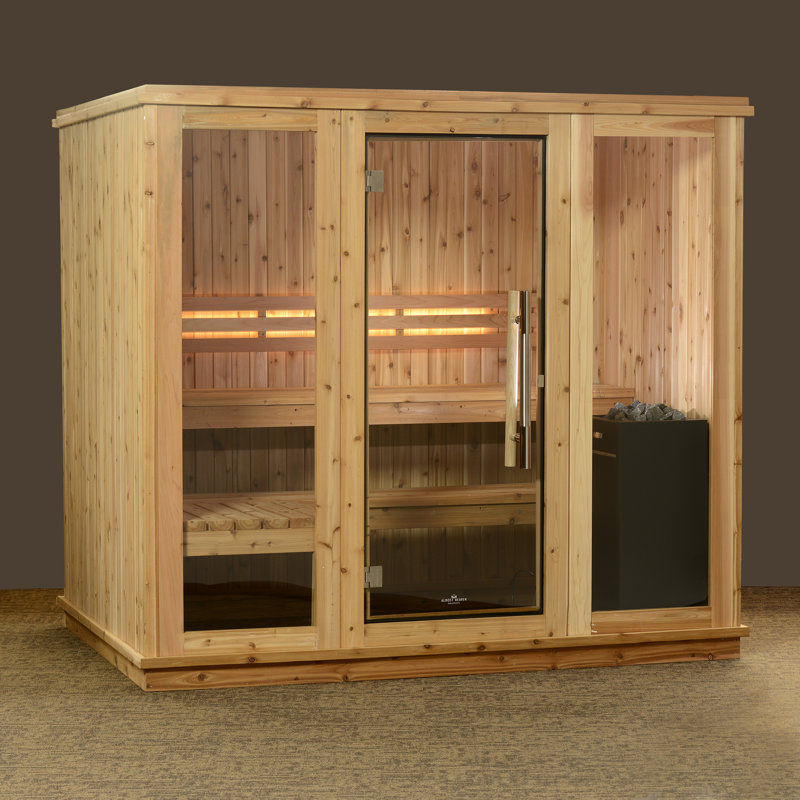 Almost Heaven Saunas Bridgeport 6 - Person Traditional Steam Sauna with Remote Control in Cedar
