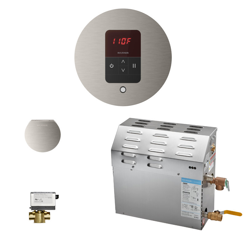 Ensemble de générateur de vapeur 7,5 kW, Nickel brossé