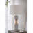 Modern Cement & Metal Table Lamp with Drum Shade