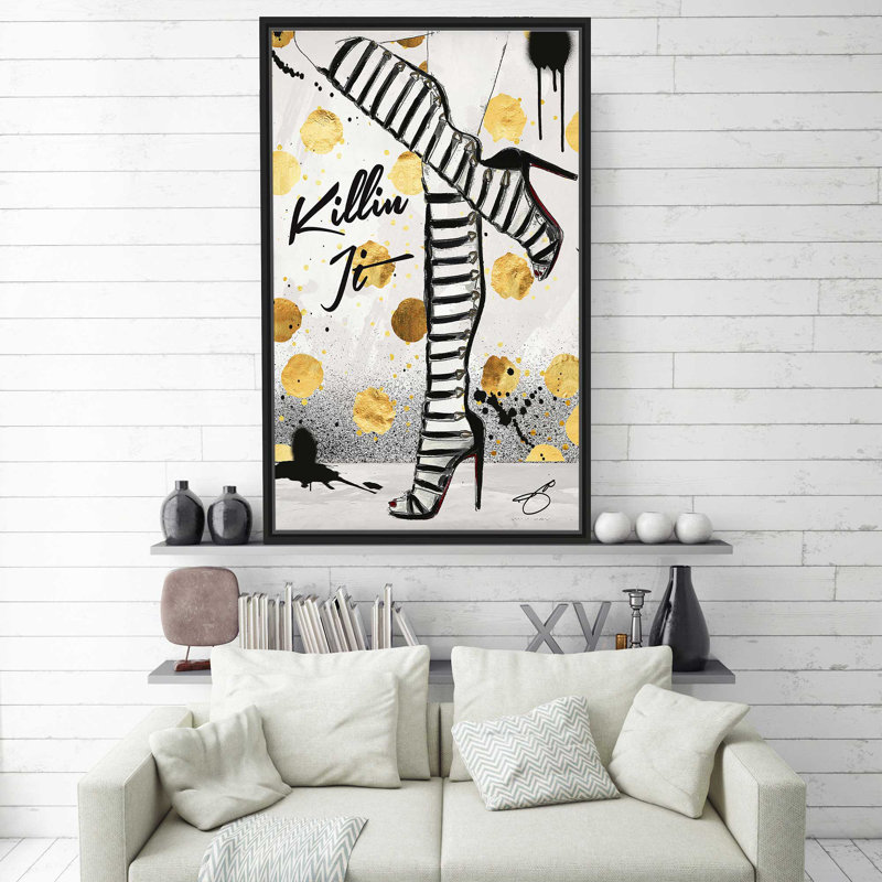 «Killin It (Vertical)» par Jodi - impression, Cadre flottant noir, H 43,5 po x l 27,5 po x P 2 po