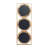 Charming Wall Mirror With Multiple Round Mirrors And Natural Wood Frame