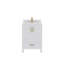 Meuble-lavabo simple 24 po avec plateau en quartz blanc Rooh-101808847-101808849
