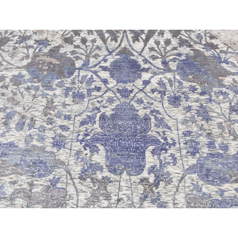 Tapis ivoire en laine noué à la main 9 pi x 11 pi 10 po A57180129AD341EE9D8BE8BC164EE149