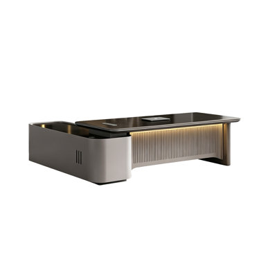 Bureau de direction 78,74 "minimaliste italien en forme de L