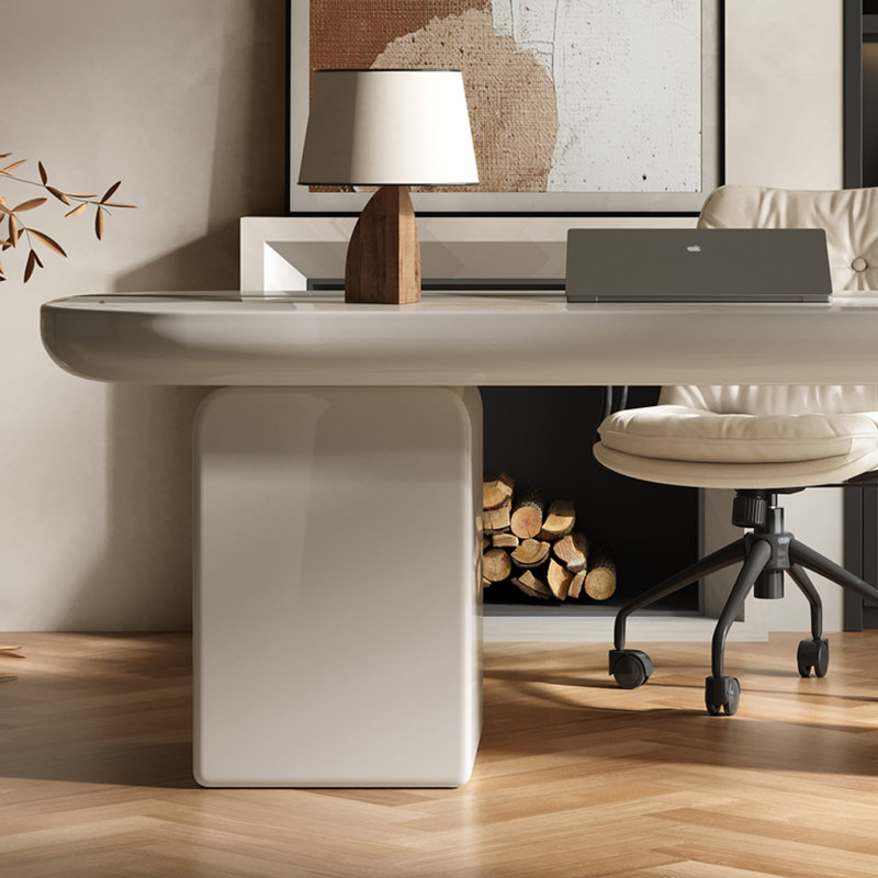 Bureau artistique français de style crème, H 29,53 po x l 62,99 po x P 27,56 po