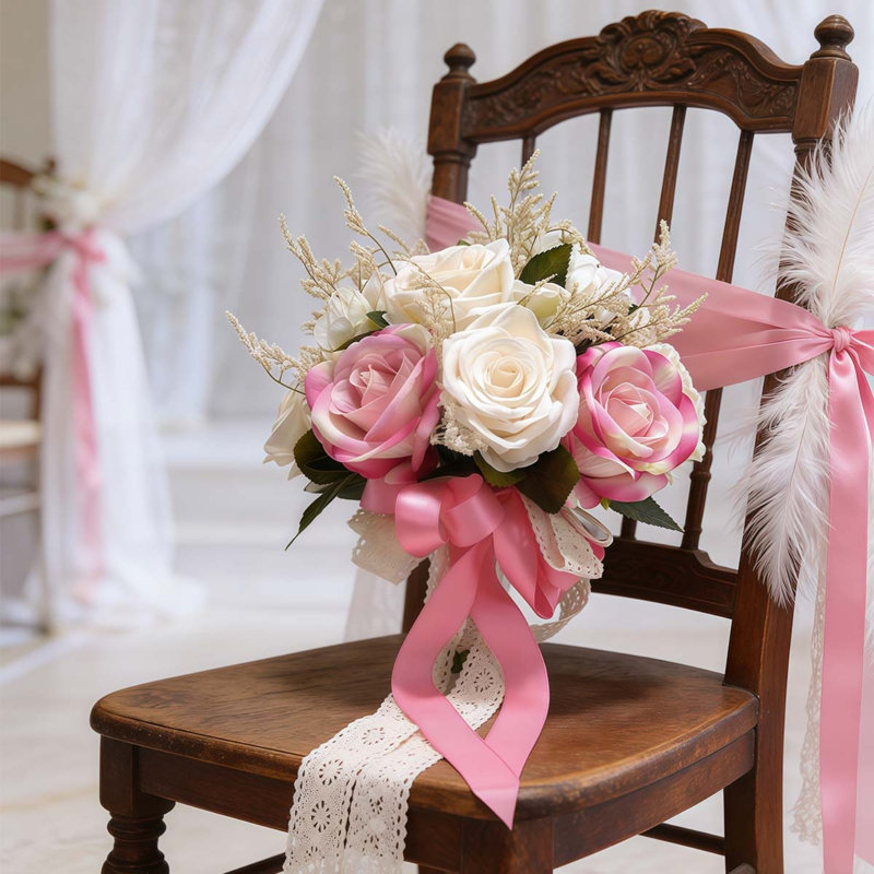 Bouquet de mariage, Rose clair