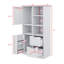Armoire de rangement pour salle de bain avec portes et tiroirs