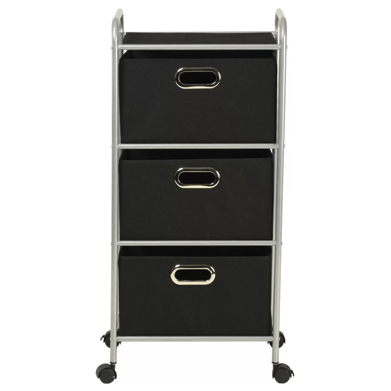 41.5cm W Metal Shelving Unit with Wheels