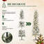 Arbre de Noël pré-éclairé avec lumières incandescentes et flocons de neige-1963031782